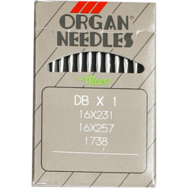 Organ DBx1, универсальные иглы для швейных машин челночного стежка